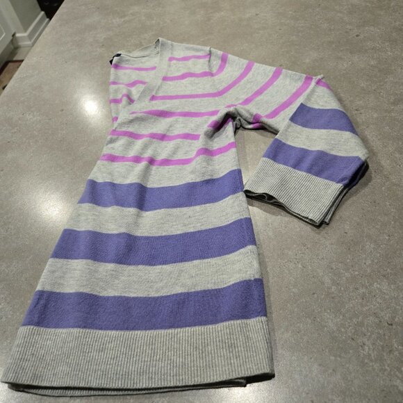 GAP Women's 100% Cotton Multi-Strip V-Neckline Long Sleeves Cardigan - Medium - Picture 5 of 14